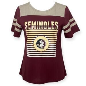 FSU Florida State Seminoles T-Shirt Maroon Beige Klutch Licensed Apparel Sz 1X
